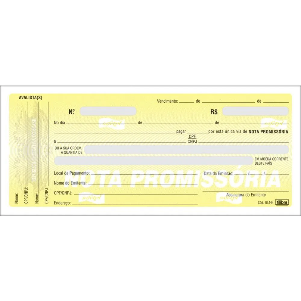 Talão Impresso Nota Promis.mini 50Fls. Tilibra 10 Unidades