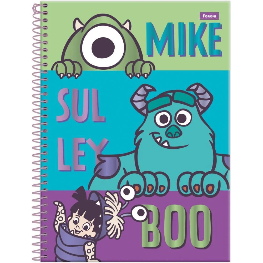 CADERNO 10X1 CAPA DURA MONSTROS S. A. 160F FORONI (PCT.C/04)