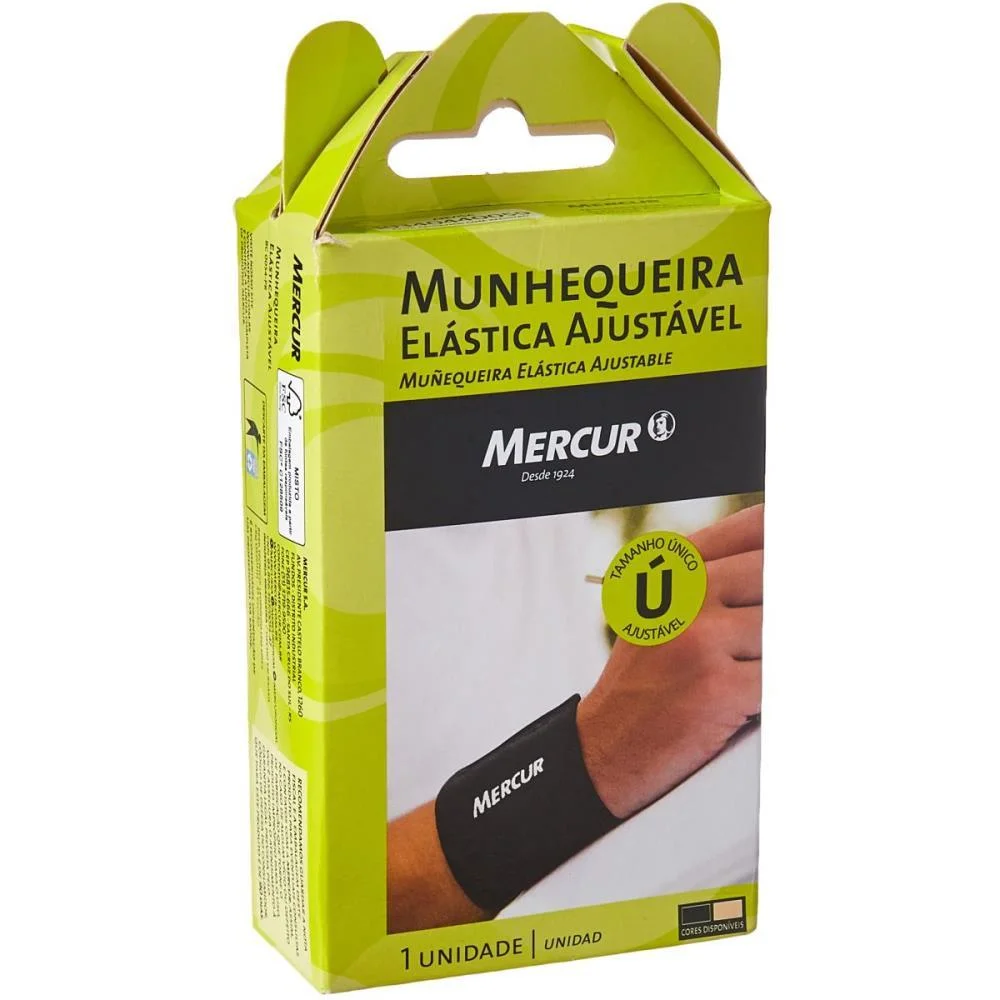 Produto Ergonomico Munhequeira Elast.ajust.preta Mercur (Unidade)