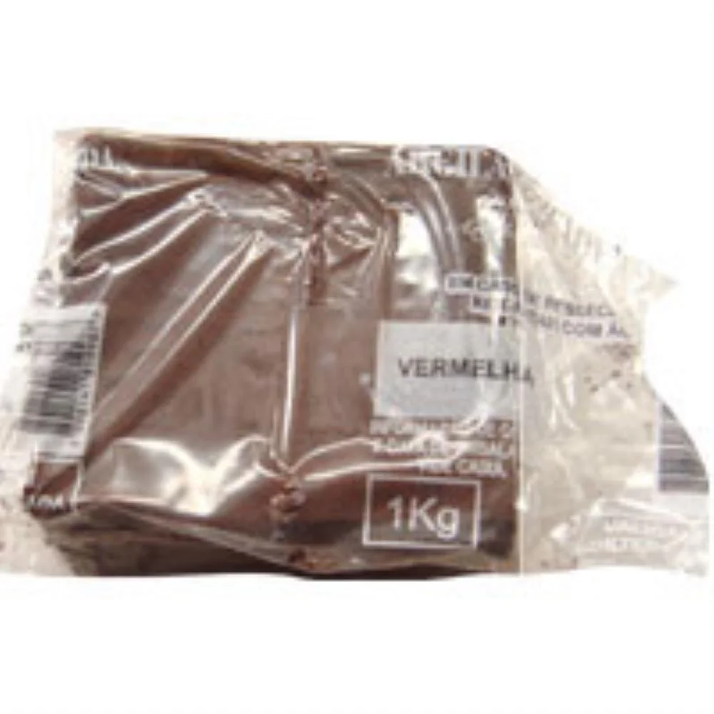 Argila Escolar Vermelha C/14Pts. C/1Kilo Cada Argilas Rezende (Caixa)