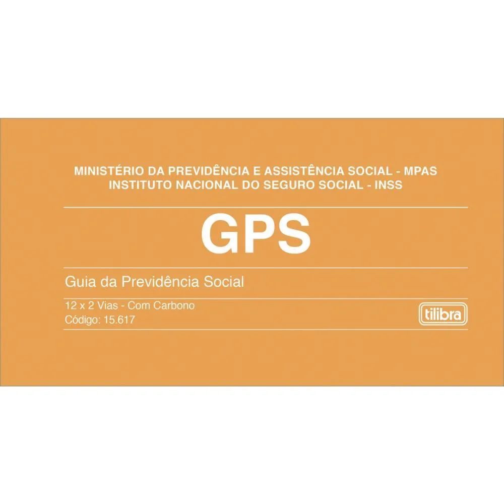 Impresso Previdencia Social Carne Gps 12X2 Vias 204X104Mm Tilibra (Pct.c/20)
