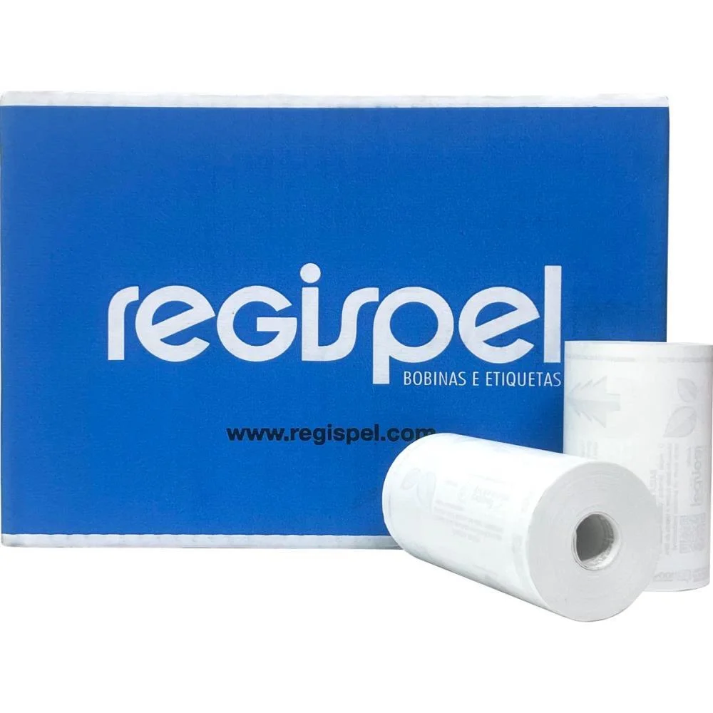 Bobina Termica 80Mmx30M. Branca 48G S/Tubete Regispel (Cx.c/30)