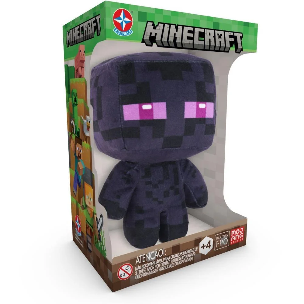 PELUCIA MINECRAFT ENDERMAN 16CM ESTRELA (UNIDADE)