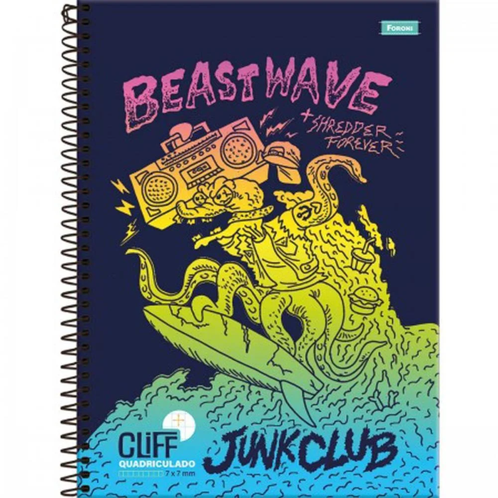 CADERNO 10X1 CAPA DURA CLIFF MASCULINO 160FLS. FORONI (PCT.C/04)