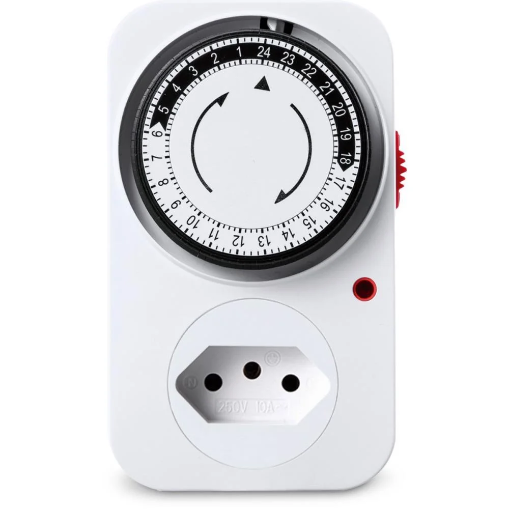 Timer Temporizador Analogico 10A 2P+T Elgin (Unidade)