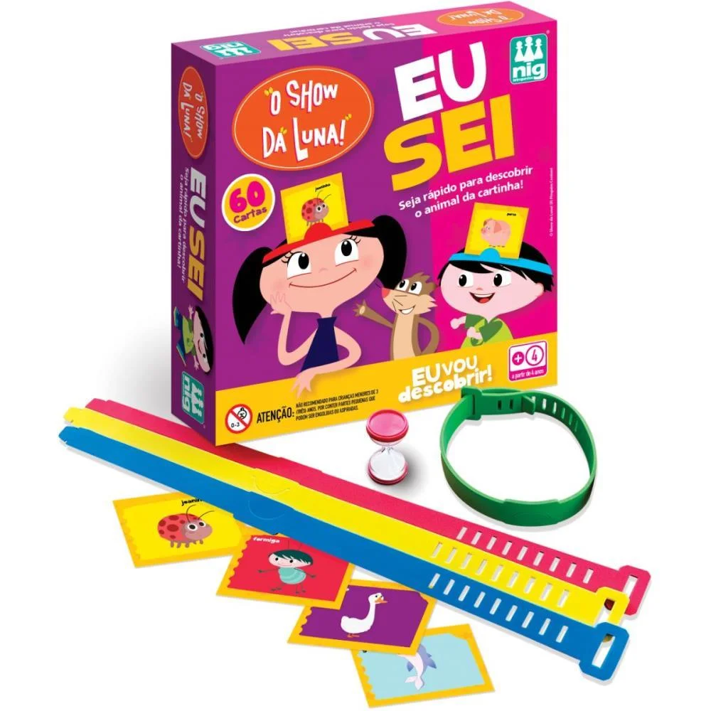 Jogo De Cartas Eu Sei Show Da Luna Nig Brinquedos (Unidade)