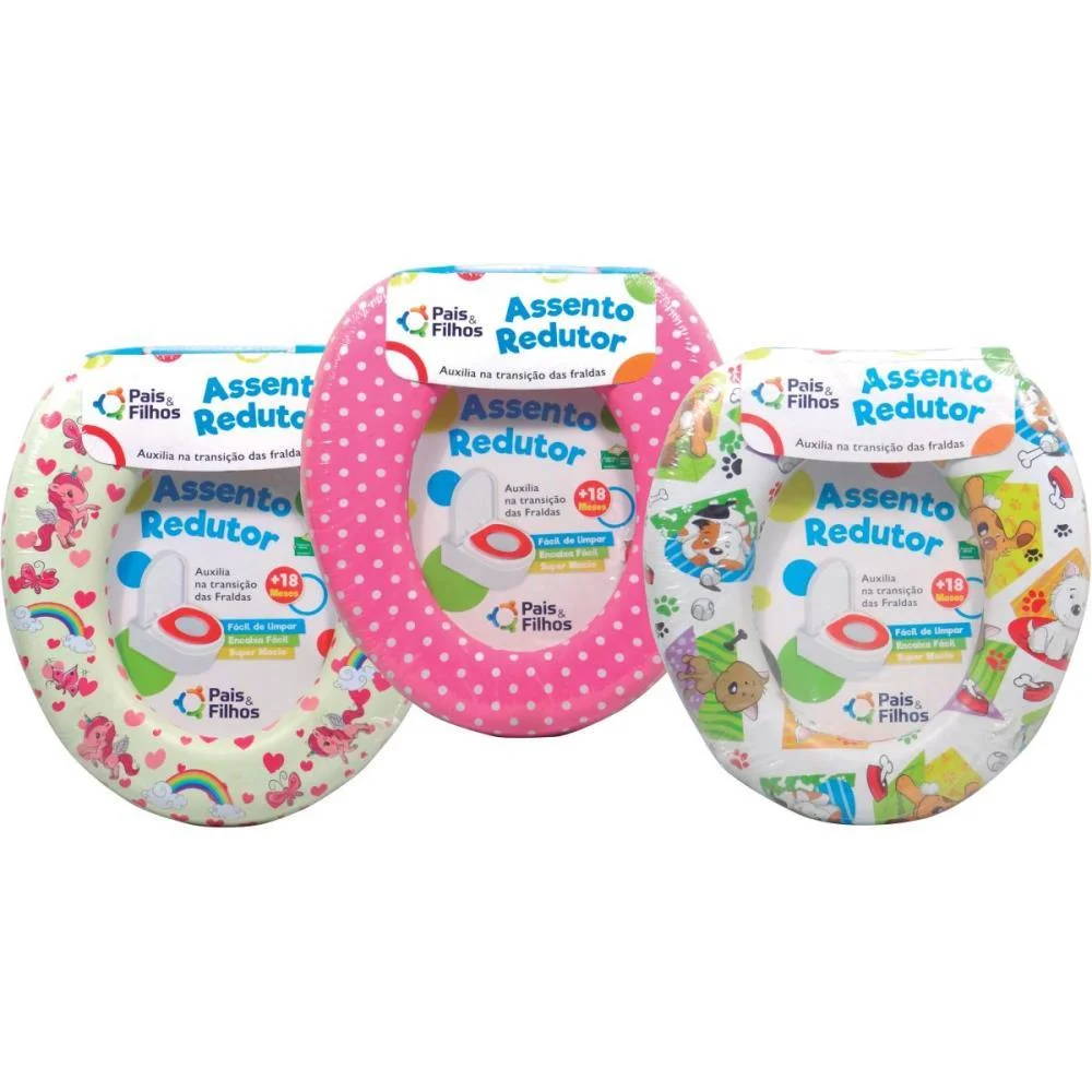 TRONINHO E REDUTOR ASSENTO ESTAMPADO FEMININO PAIS E FILHOS (UNIDADE)