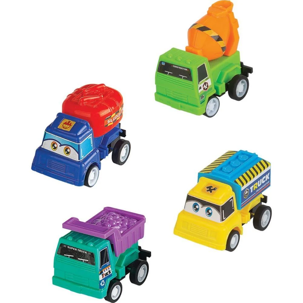 Carrinho A Friccao Mini Velozes Trucks (S) Braskit (Bl.c/04)