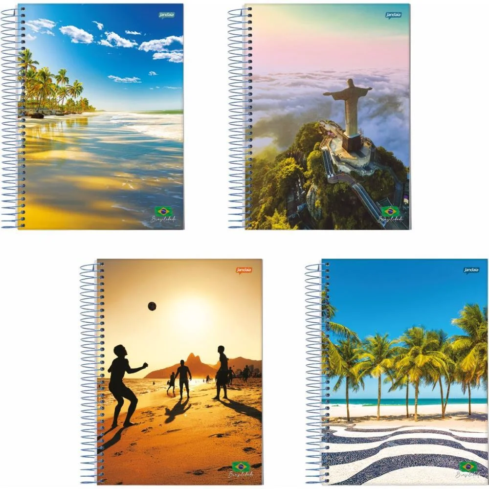 CADERNO 10X1 CAPA DURA BRASILIDADE 200FLS. JANDAIA (PCT.C/04)