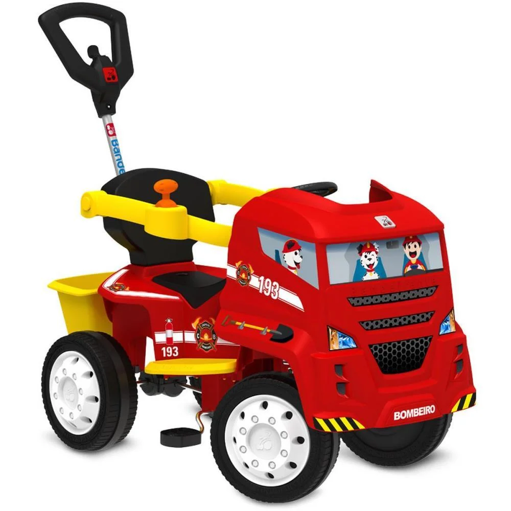 Veiculo A Pedal Caminhao Bombeiro 2Em1 Vm 35Kg Bandeirante (Unidade)