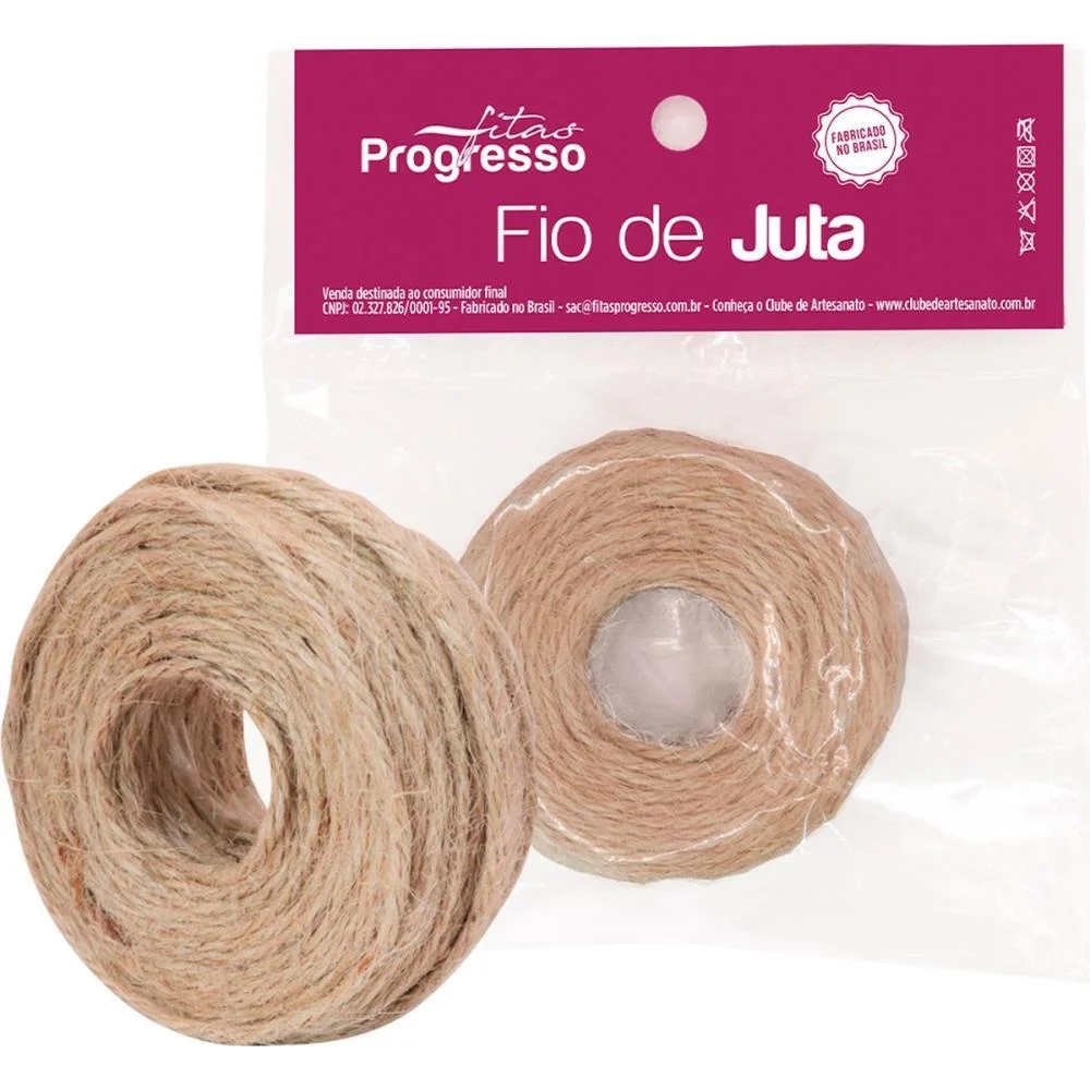 Fio De Juta 20M. Cru Esp. 2,12Mm Fitas Progresso (Unidade)