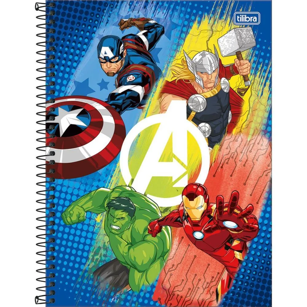 CADERNO 10X1 CAPA DURA AVENGERS 160FLS FIT TILIBRA (PCT.C/04)