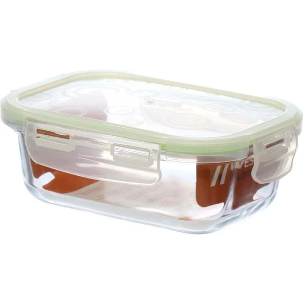 POTE DE VIDRO HERMETICO RETANGULAR 400ML. WESTERN (UNIDADE)