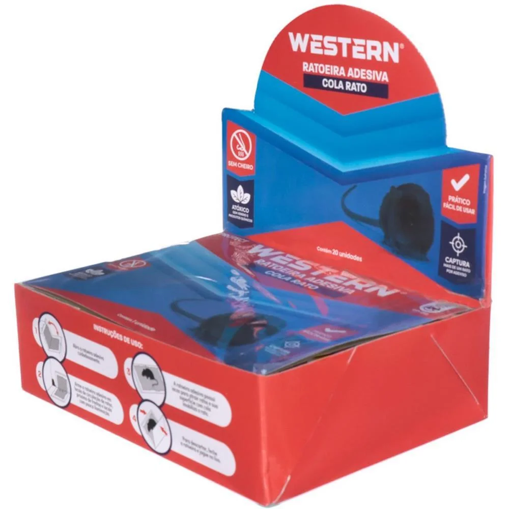 Ratoeira Adesiva Cola Rato Western (Dp.c/20)
