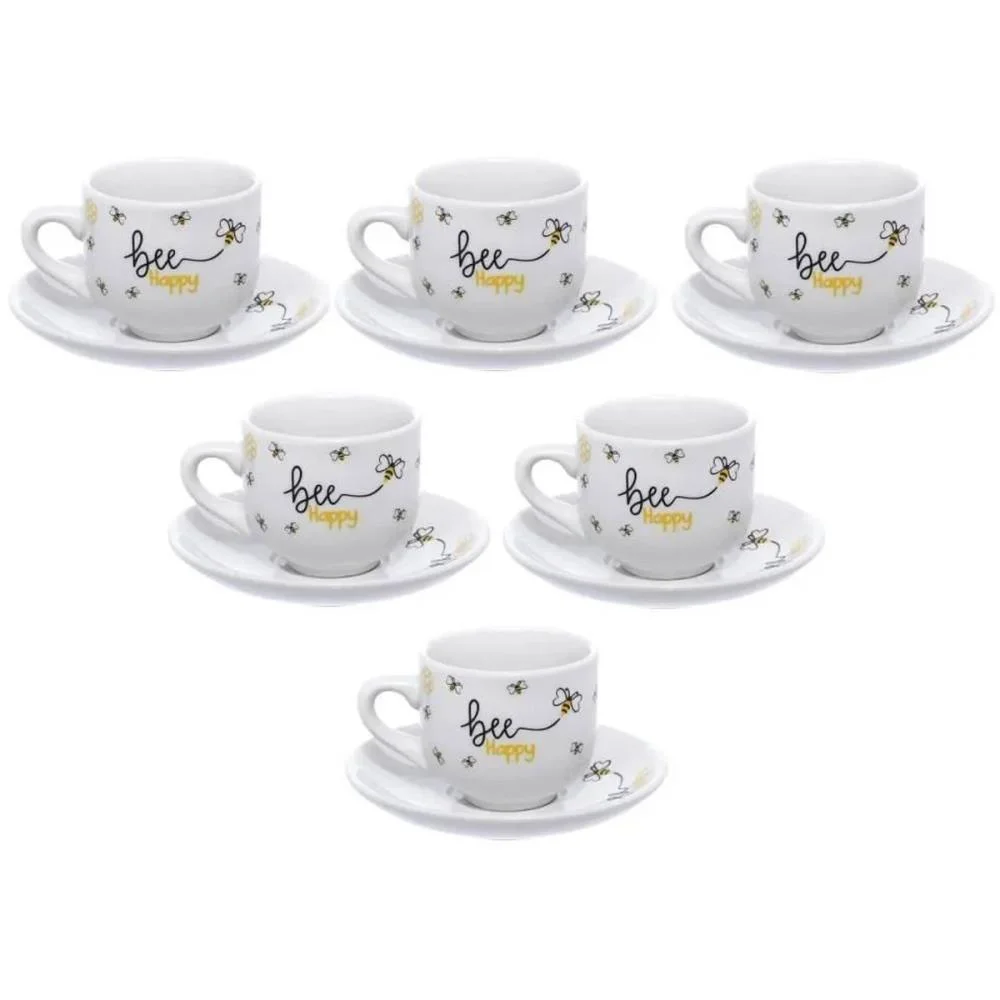 Xicara Cafe Porcelana Honey 12Pcs Western (Jogo)