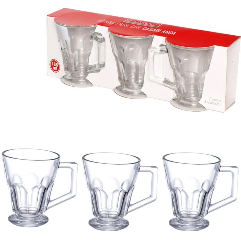 Xicara Chá Casablanca 185Ml 3P Western (Jogo)