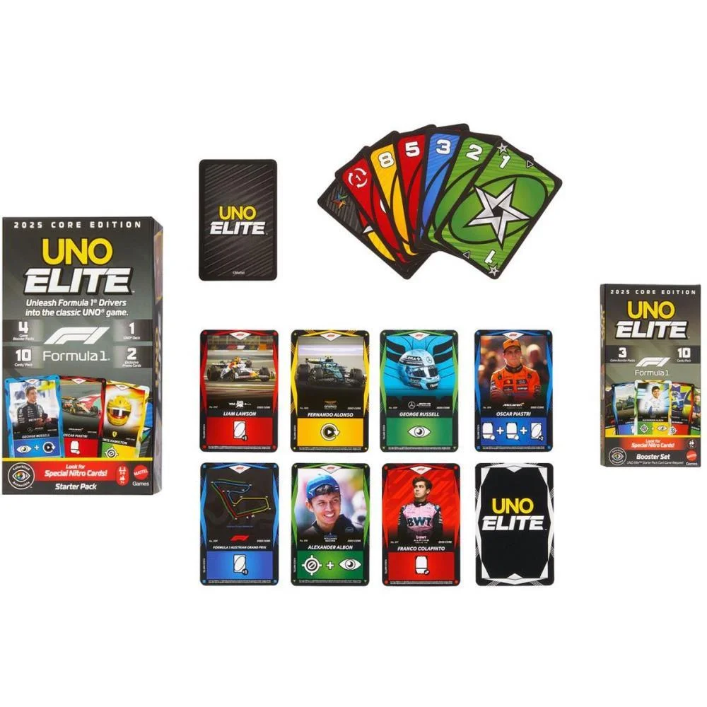 JOGO DE CARTAS UNO ELITE F1 EXTENÇÃO ADIC.(S) MATTEL (UNIDADE)