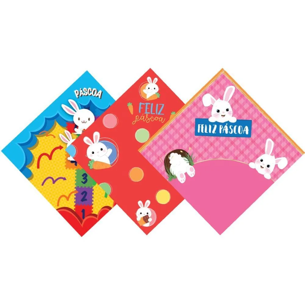 Embalagem P/Ovo De Pascoa 32X32Cm Feliz Pascoa (S) Packpel (Pct.c/05)