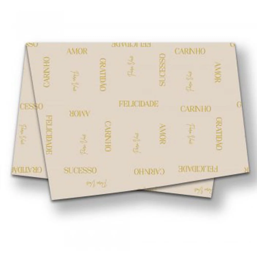 Papel Seda Decorado 50X70Cm Essencia Nude Xingo Embalagens (Pct.c/50)