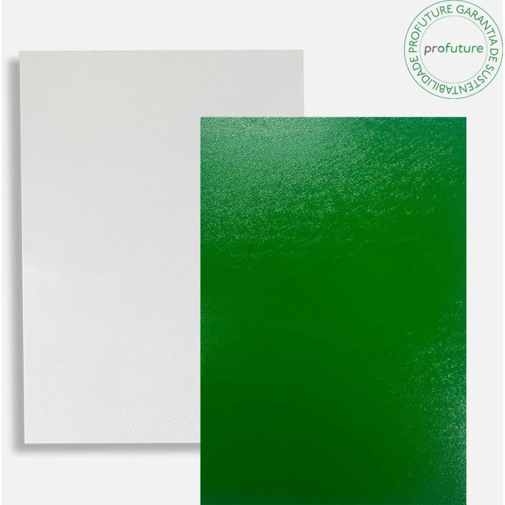 CAPA PARA ENCADERNACAO A4 50 CRISTAL+ 50 VERDE PROLAM (KIT)