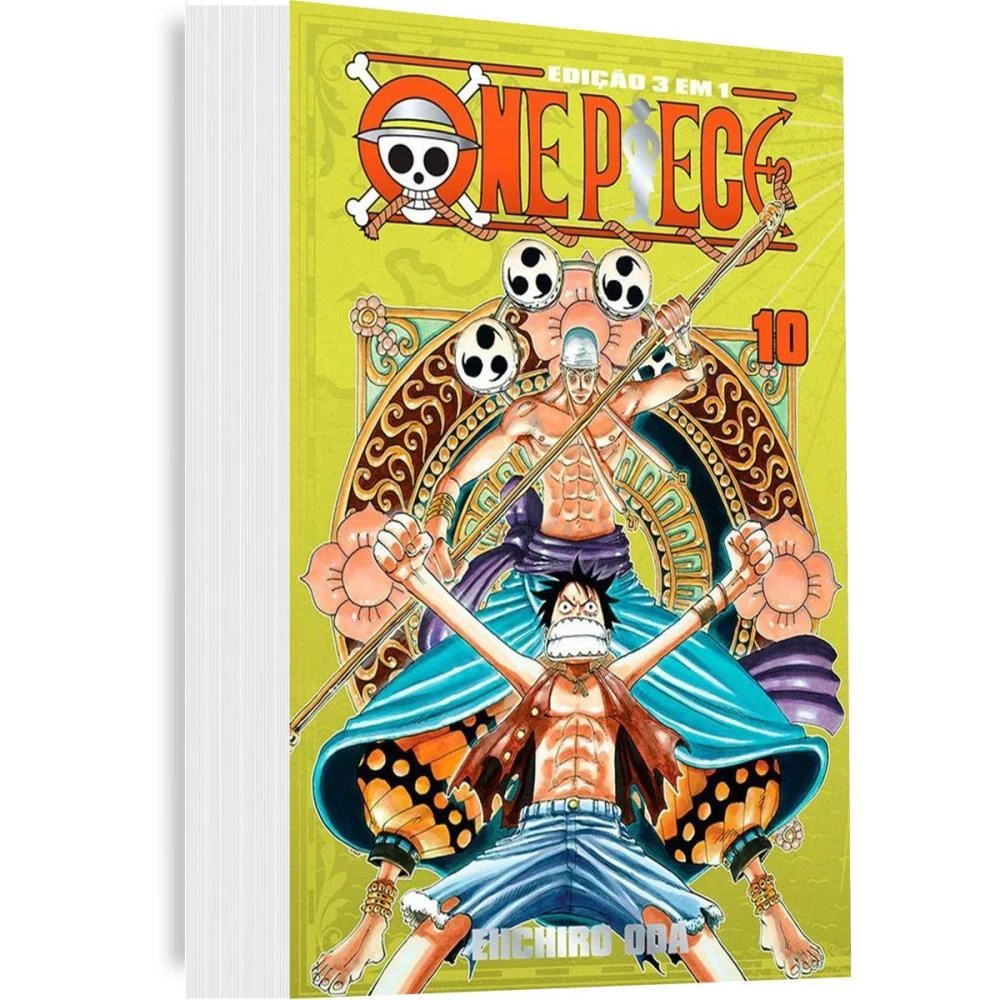 LIVRO MANGA ONE PIECE 3 X 1 N.10 PANINI (UNIDADE)