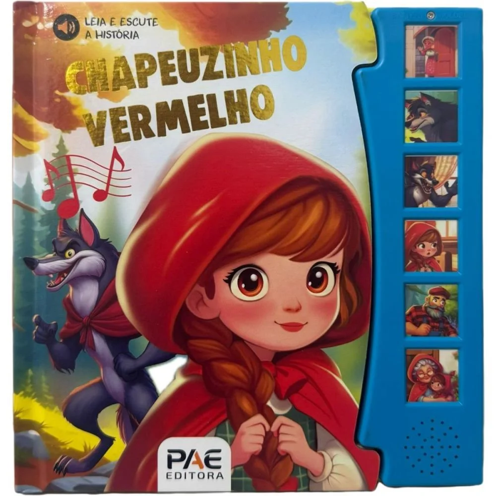 Livro Sonoro Chapeuzinho Vm 19X19,5Cm 12Pg Pae Editora (Unidade)