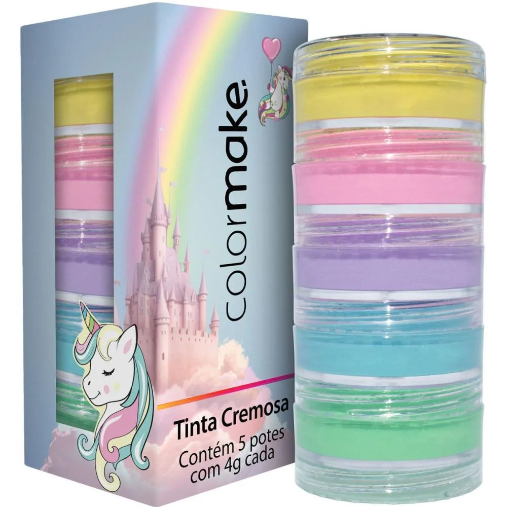 Pintura Facial Cremosa Unicornio 4G.5Cores(S) Colormake (Unidade)
