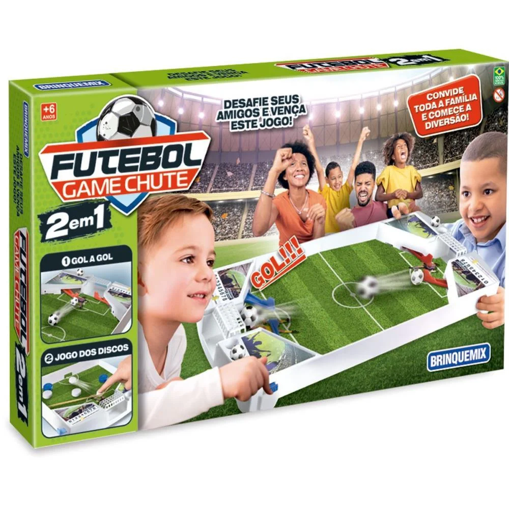 Futebol De Botao Futebol Game Chute 2Em1 52X52C Brinquemix (Unidade)