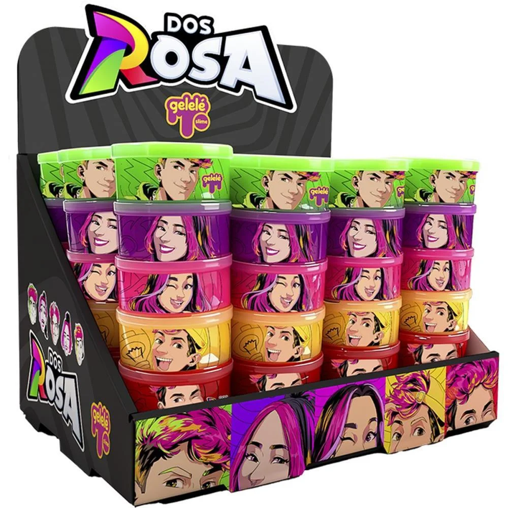 SLIME GELELE TORRE DOS ROSA 330G DOCE BRINQUEDO (DP.C/12)