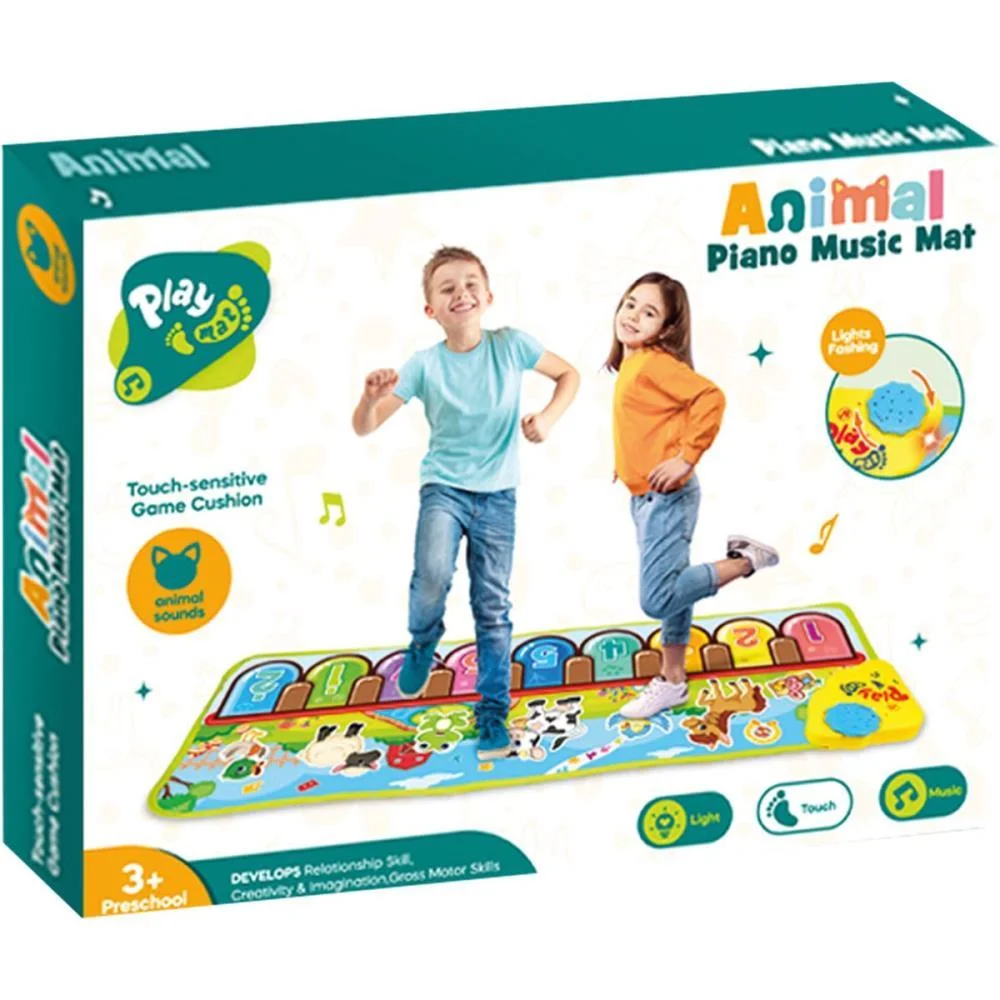 TAPETE MUSICAL PIANINHO ANIMAIS 85X30CM SAMBA TOYS (UNIDADE)