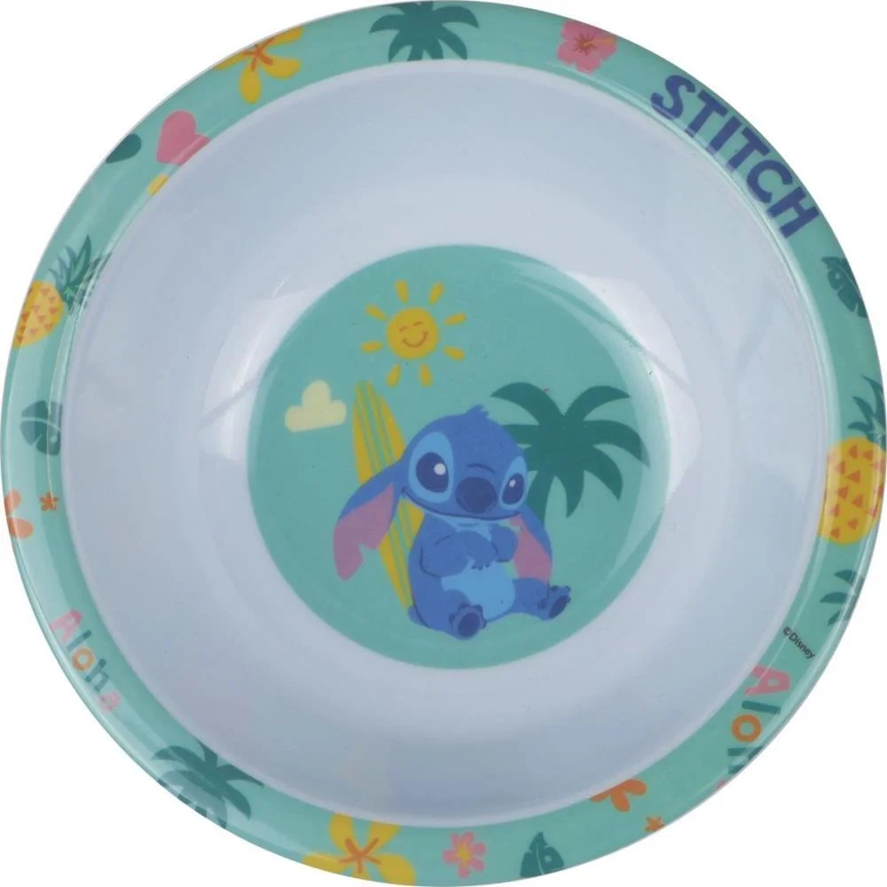 KIT ALIMENTACAO STITCH PRATO BOWL YANGZI (UNIDADE)