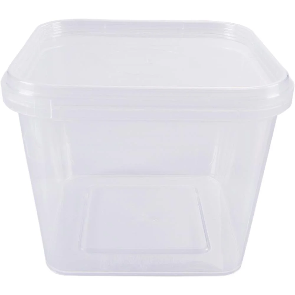 Pote Descartavel 250Ml.quadrado Tampa C/Lacre Prafesta (Pct.c/10)