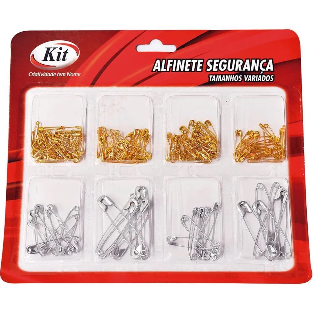 Alfinete Seguranca Tamanhos Variados Kit (Cartela)
