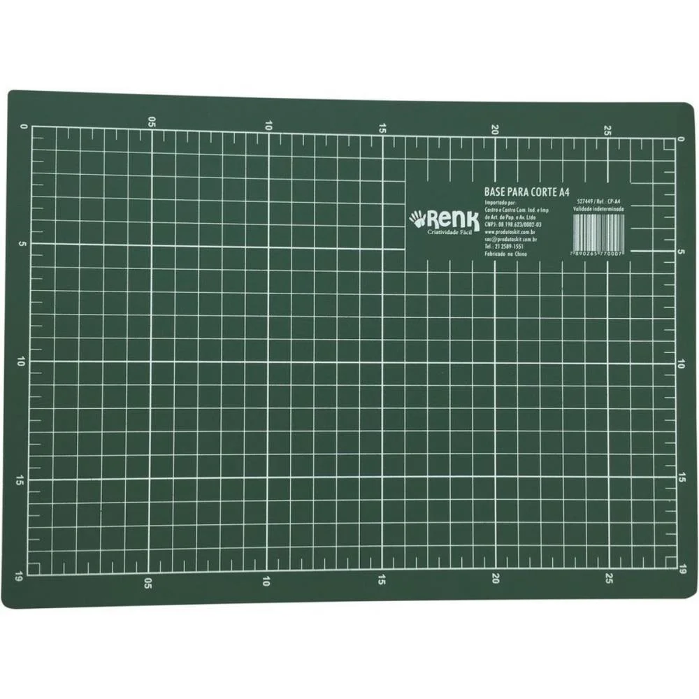 BASE PARA CORTE A4 21X30CM VERDE KIT (UNIDADE)