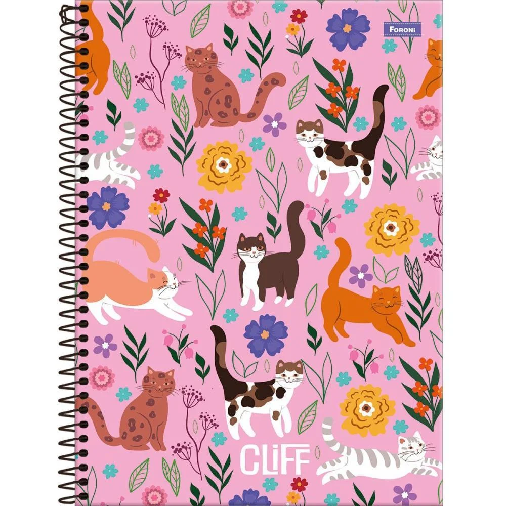 CADERNO 15X1 CAPA DURA CLIFF FEMININO 240FLS. FORONI (PCT.C/02)
