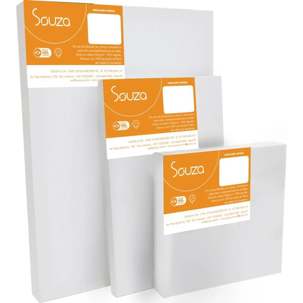 Tela Painel Para Pintura 40X40Cm. C/Mold.madeira Souza (Pct.c/02)