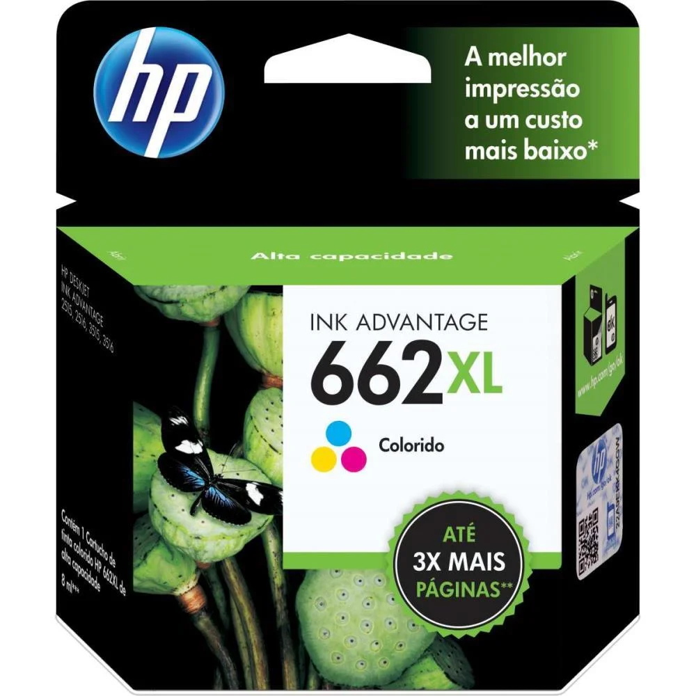 Cartucho Original Hp 662Xl Colorido Ink Advantage Hp (Unidade)