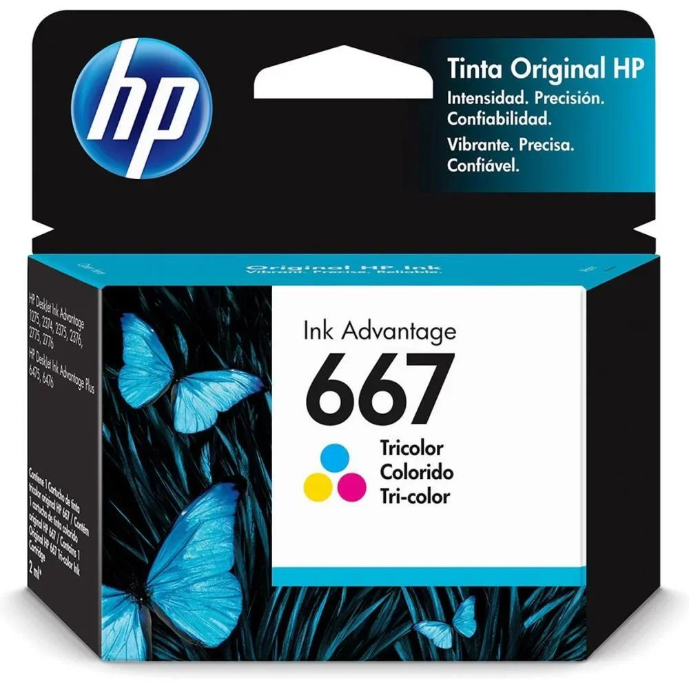 Cartucho Original Hp 667 Colorido Ink Advantage Hp (Unidade)