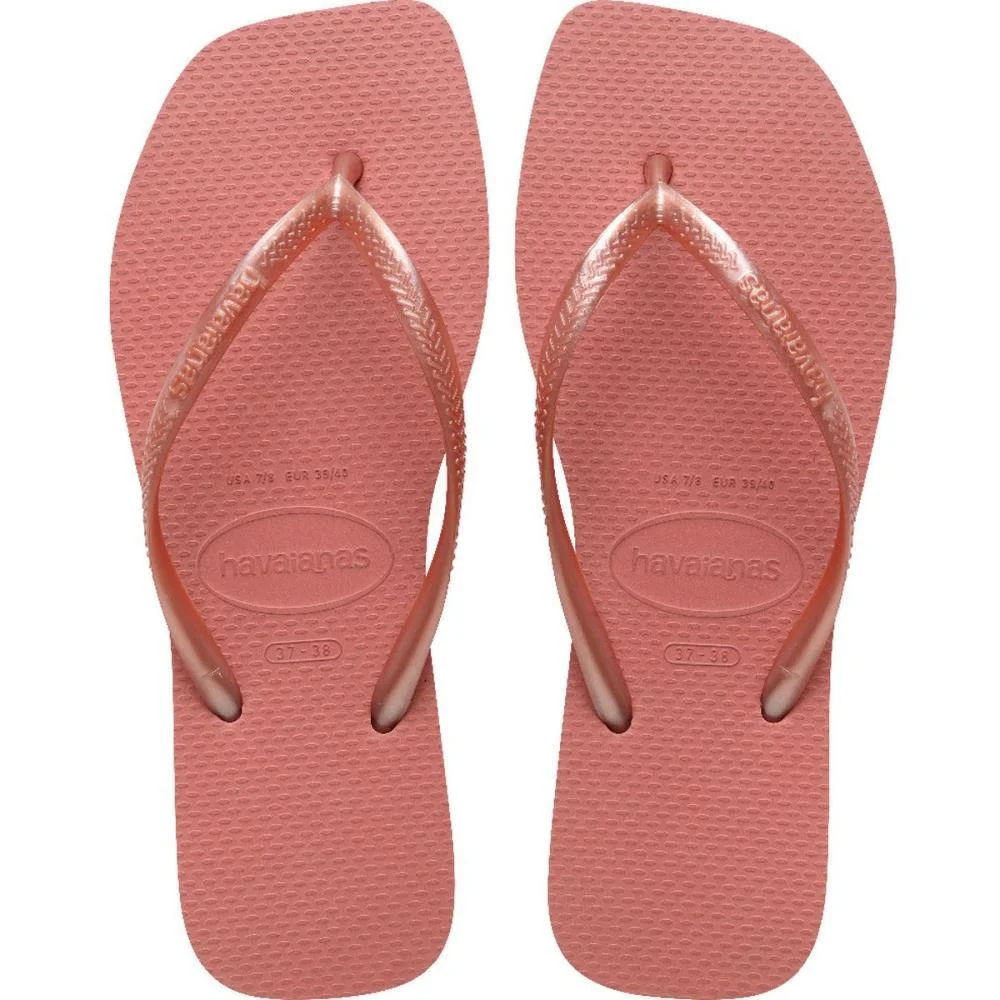 Chinelo Havaianas Feminino Slim Square 39/0 Canyon Clay Havaianas (Par)