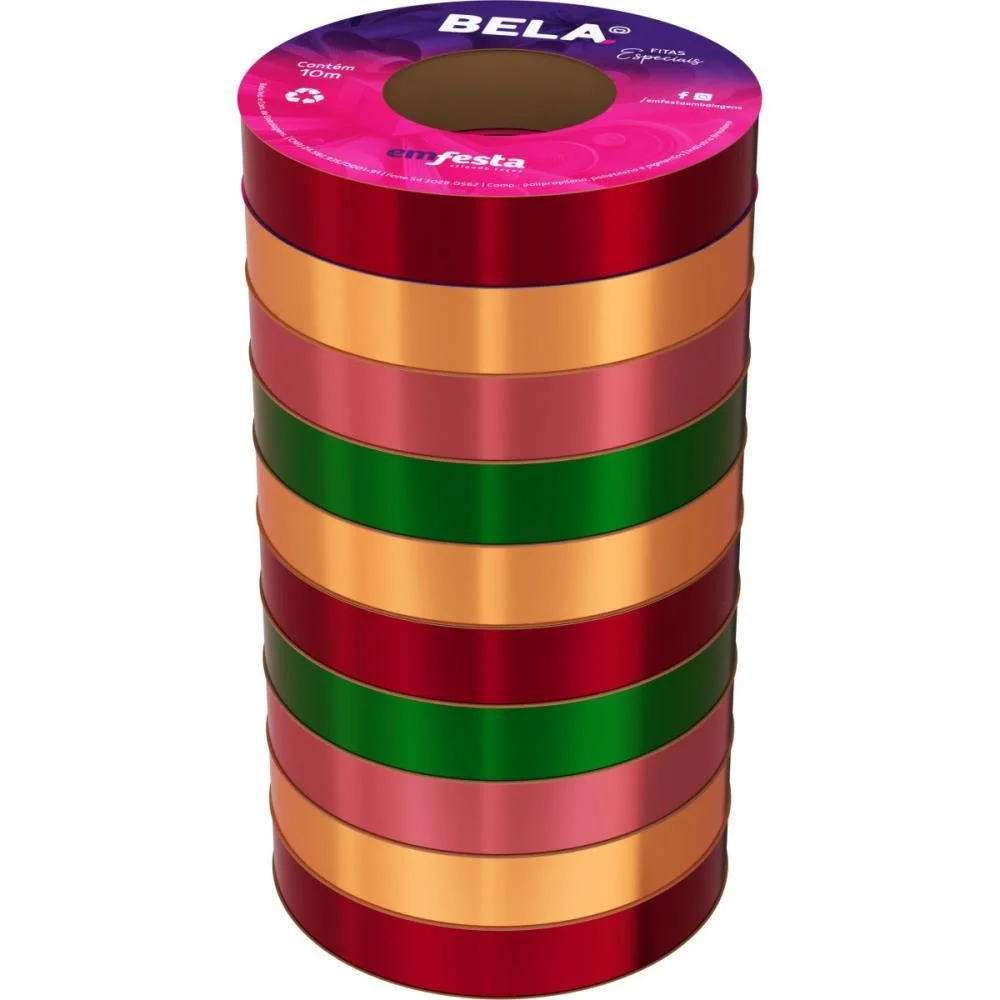FITA METALIZADA 15MMX10M FOSCA (S) EMFESTA (PCT.C/10)