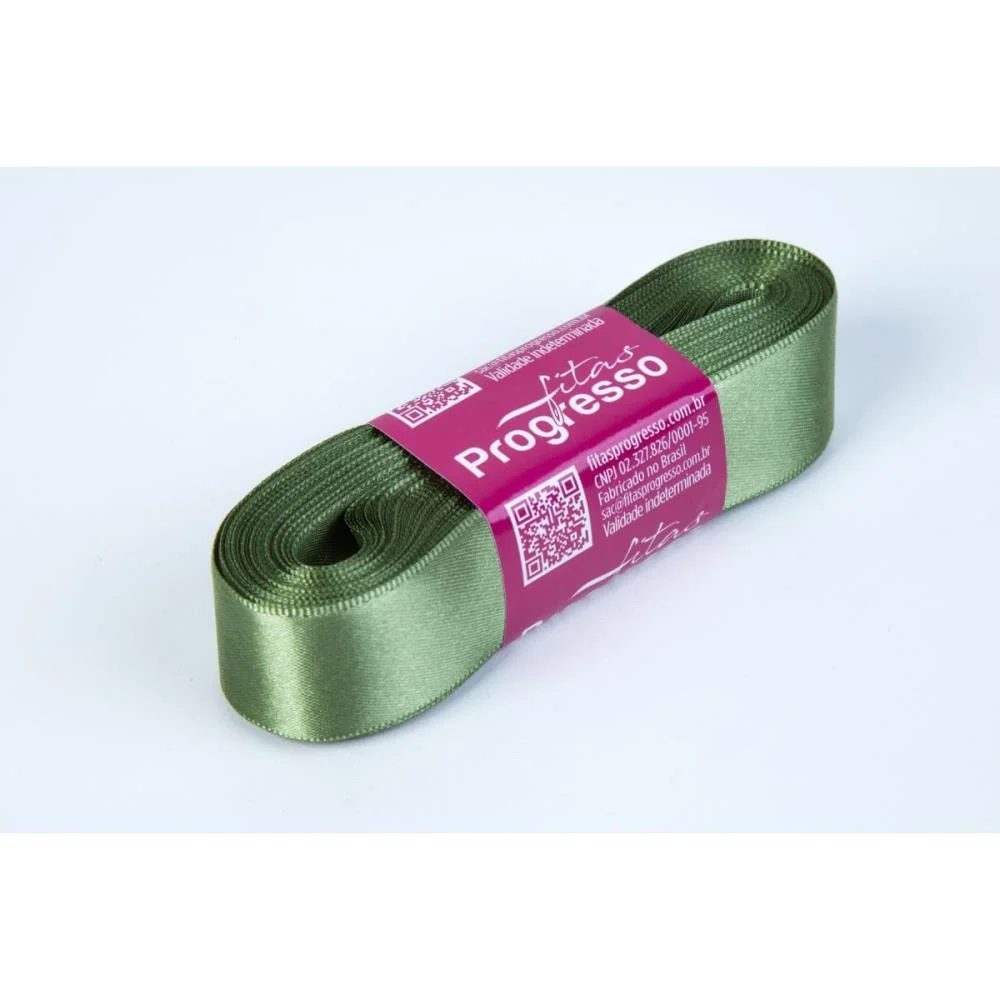 Fita De Cetim 30Mm 10M. Verde Militar 249 Fitas Progresso (Unidade)