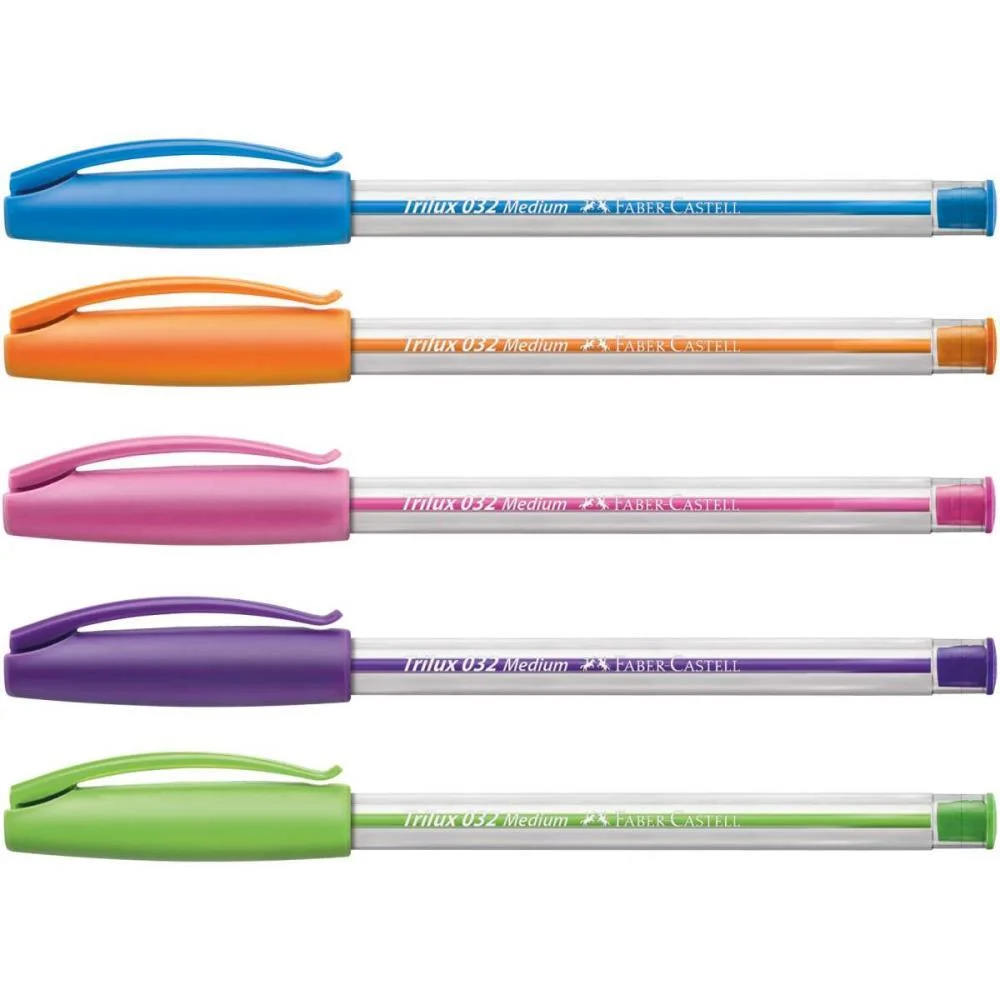 CANETA ESFEROGRAFICA TRILUX COLORS 1.0MM VERDE CLAR FABER-CASTELL (CX.C/12)