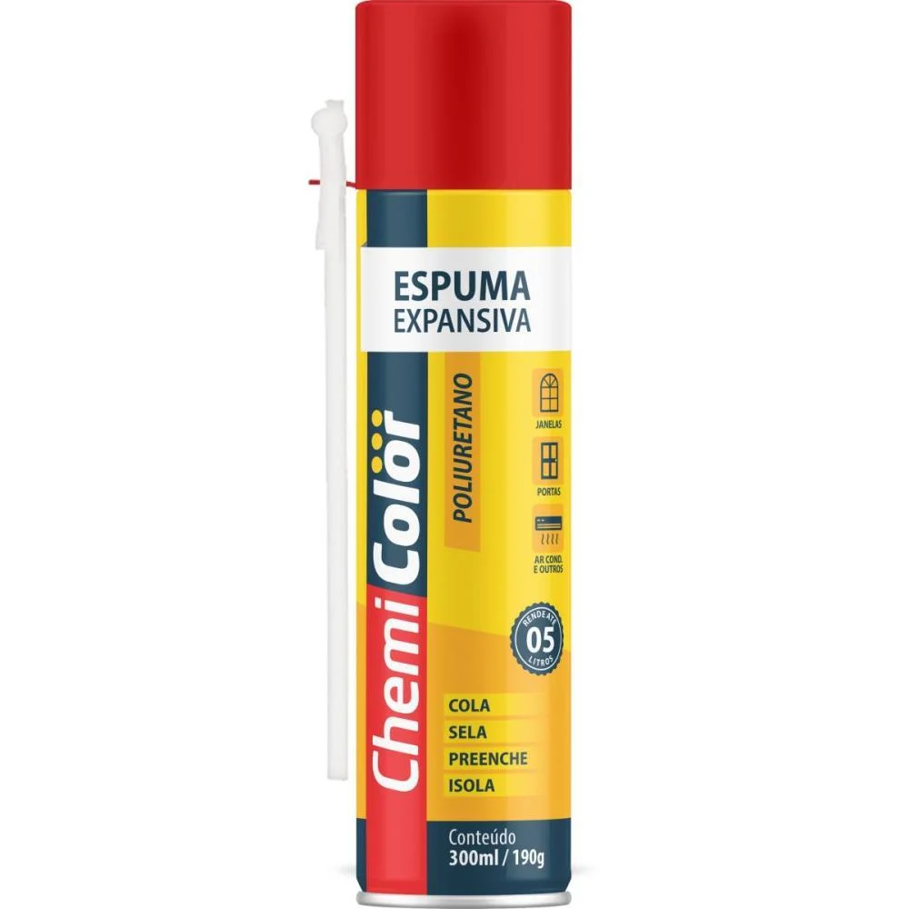Espuma Expansiva Chemicolor Pu Expansiva 300Ml Baston (Unidade)