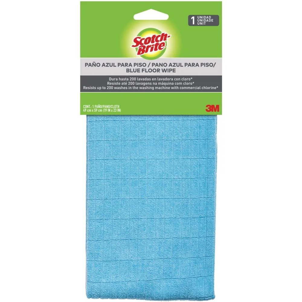 Pano De Limpeza Chao Azul Com 1 3M (Blister)