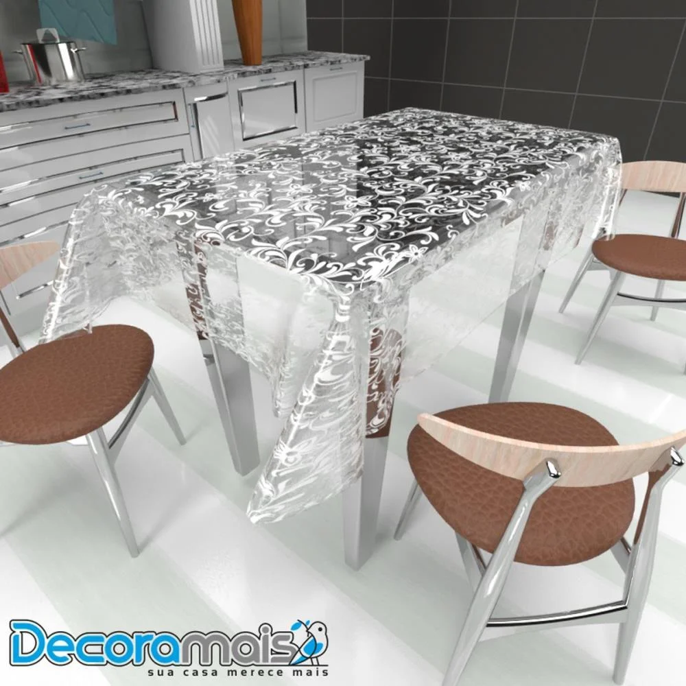 Plastico Estampado Decoramais Arabesco 1,40 X 30M Plastvinil (Rolo)