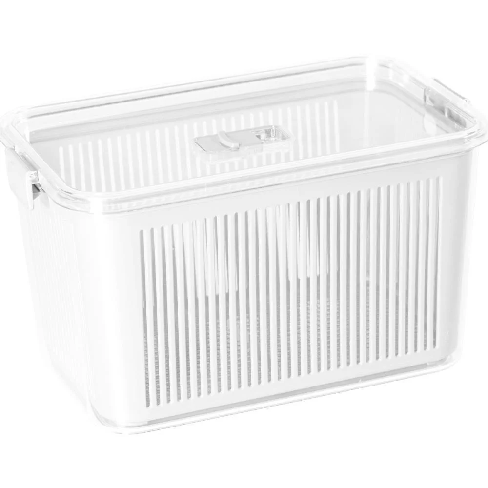 Pote Acrilico Hermetico Slim 4470Ml Branco Paramount (Unidade)