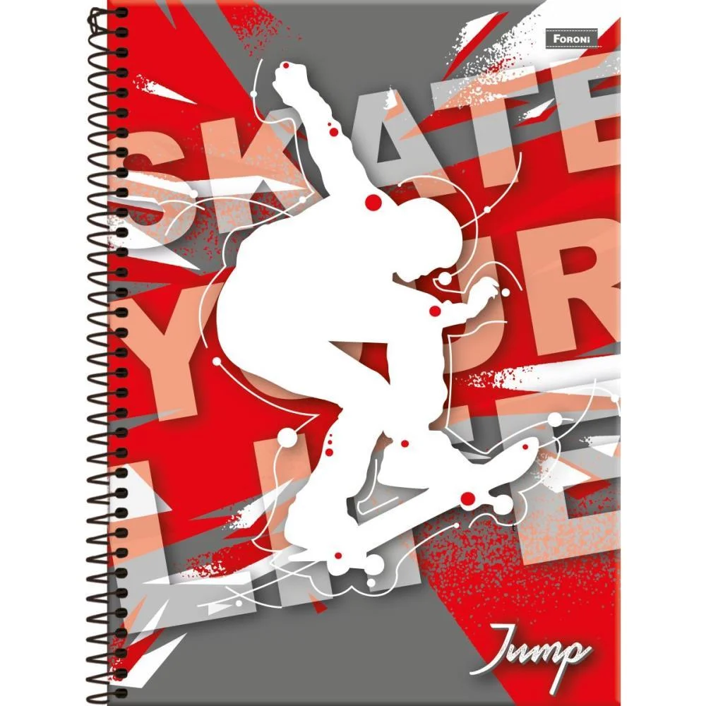 CADERNO 20X1 CAPA DURA JUMP 400 FOLHAS FORONI (PCT.C/02)