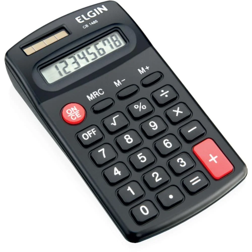 CALCULADORA DE BOLSO 8 DIG. CB1485 C/VISOR SL/BA ELGIN (UNIDADE)
