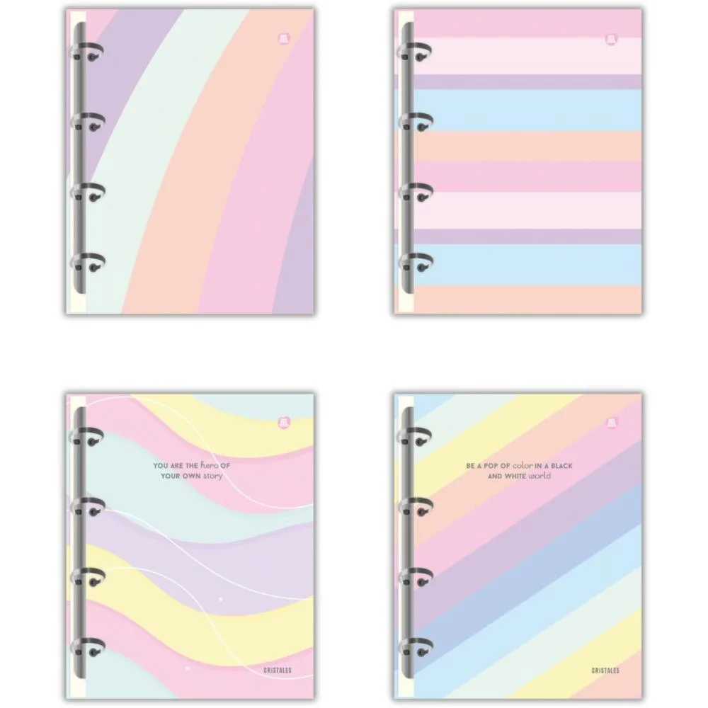 CADERNO ARGOLADO CRISTALES 160F ANIMATIVA (UNIDADE)