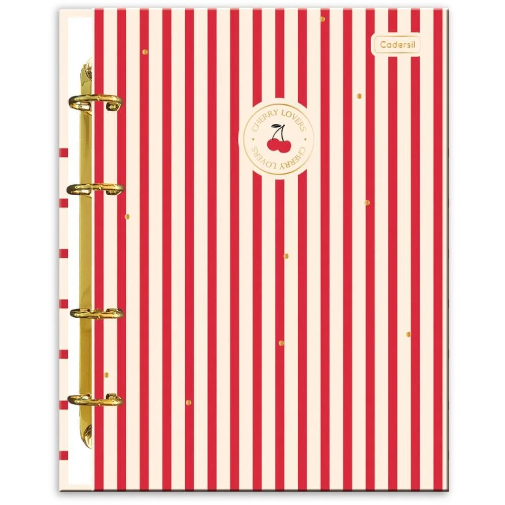 CADERNO ARGOLADO CHERRY LOVERS C/6DIVIS.80F(S CADERSIL (UNIDADE)